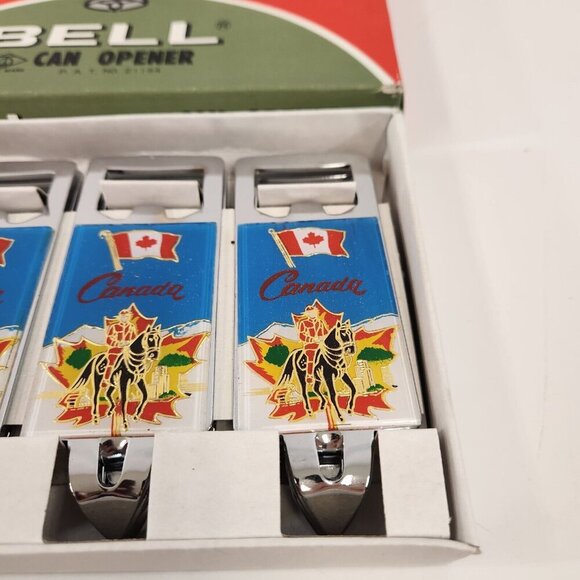 Bell Can Beer Bottle Opener Box of 12 Canada RCMP Maple Leaf NOS NEW Vtg C-202 - Picture 4 of 10